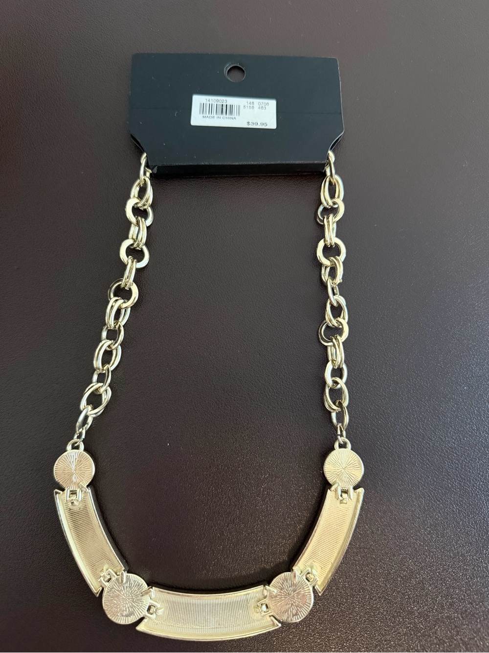 The Limited Women's Burgundy and Gold Collar Necklace - m - Picture 4 of 4